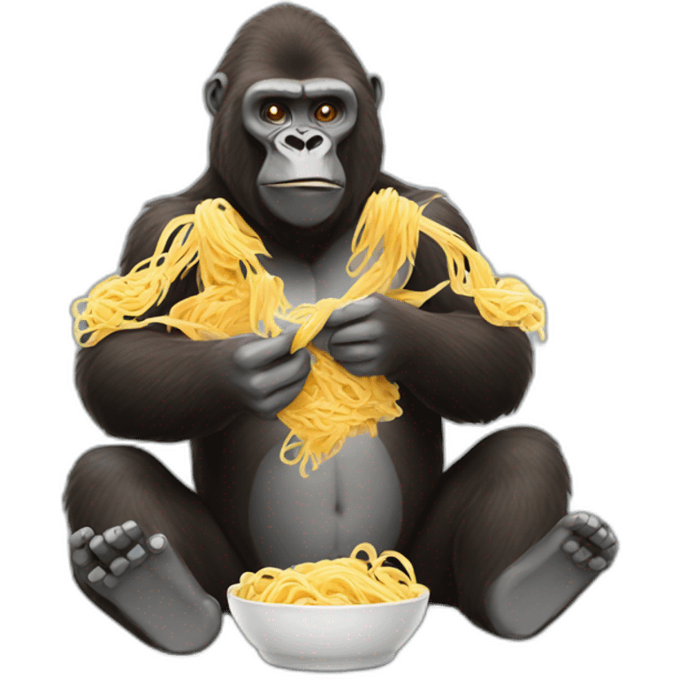 gorilla-eating-pasta emoji