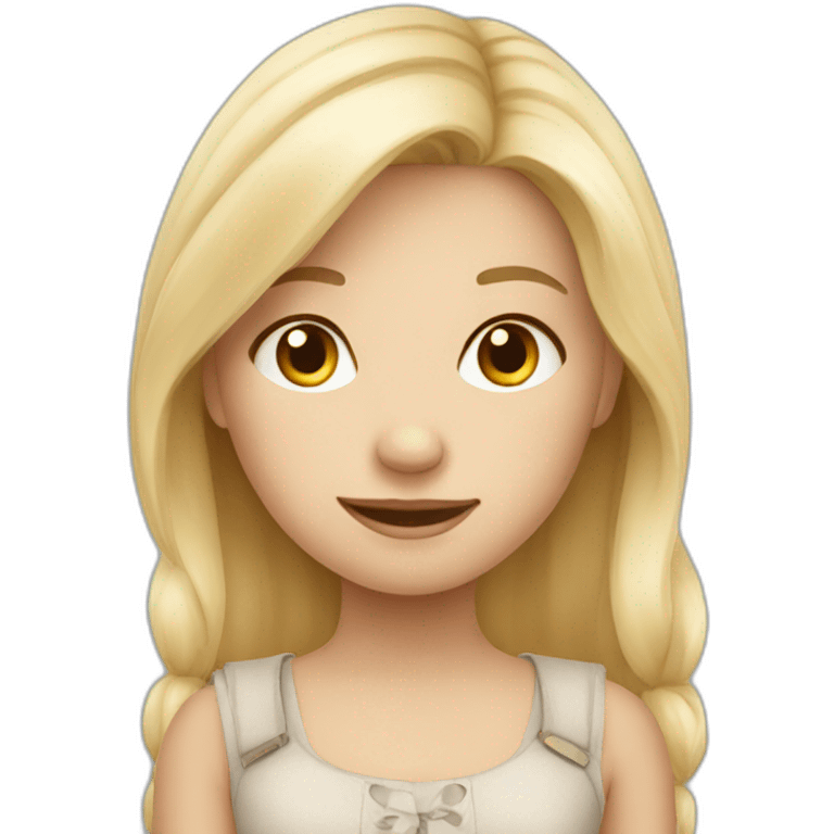 Cute blond Norwegian girl emoji