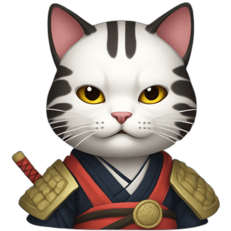 A samurai cat emoji