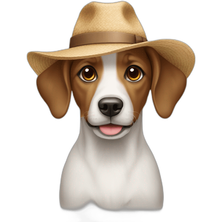 Chien avec chapeau suisse emoji