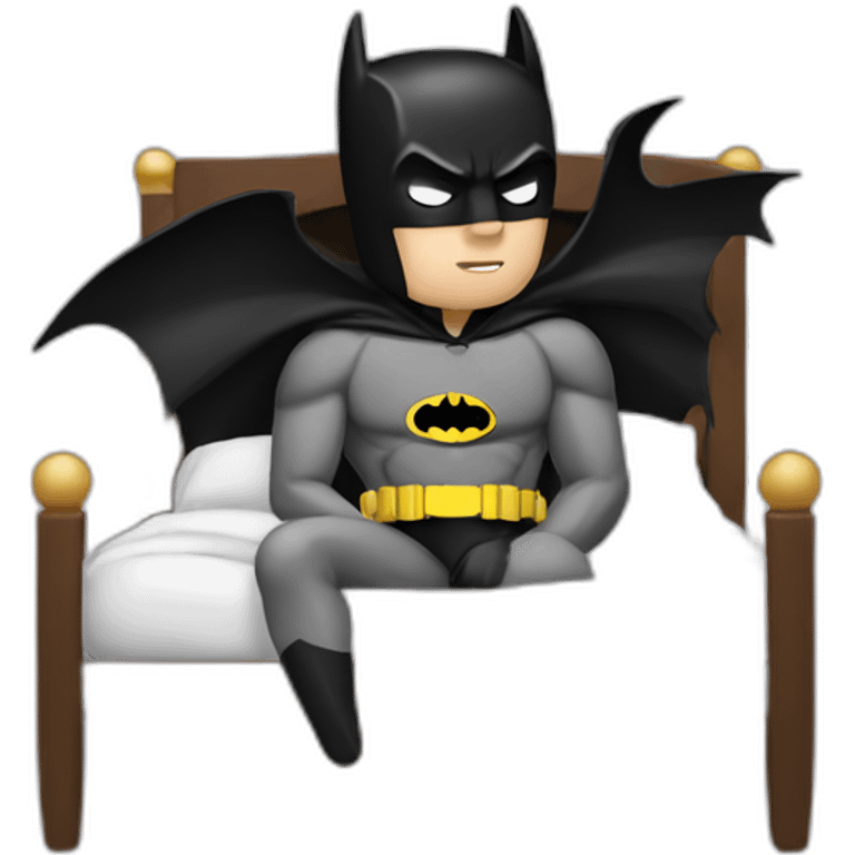 Batman going to bed emoji