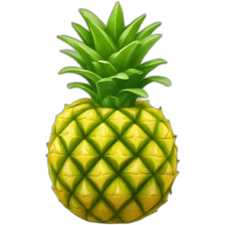 Ananas à côté d'une pomme emoji