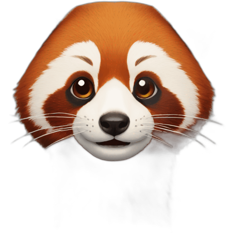 Red panda face emoji