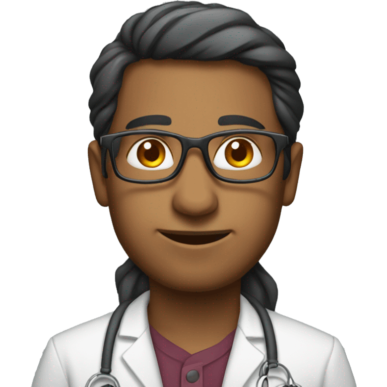 Indian physican with glasses emoji