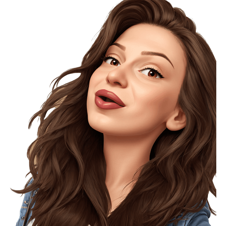 realistic girl with tongue out emoji