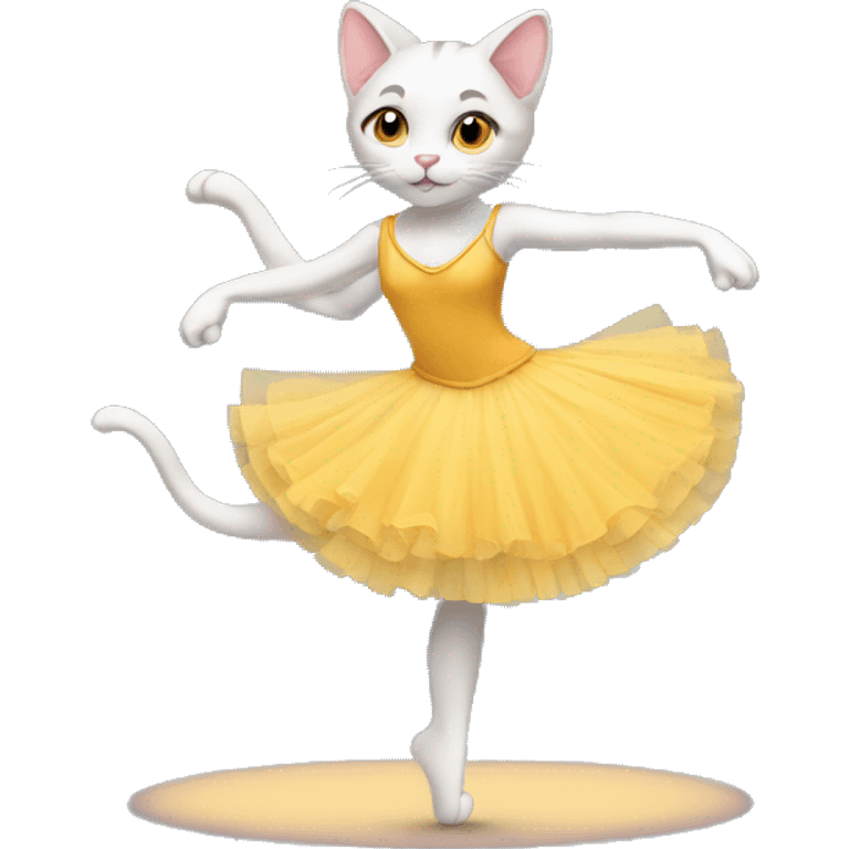 balet dancing cat  emoji