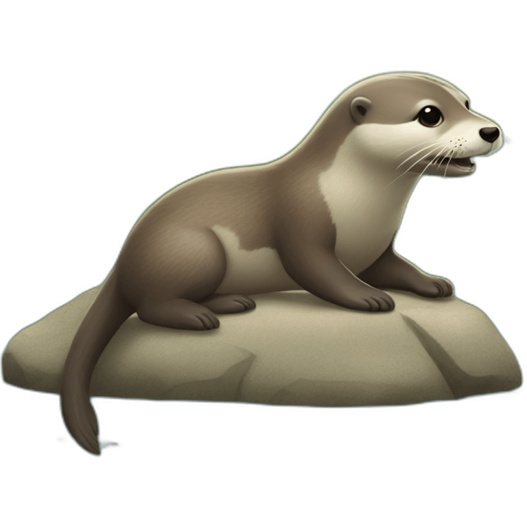 Loutre Sur un chien emoji