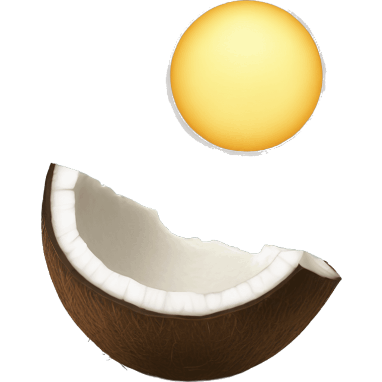 eclipse but it's a coconut instead of the moon emoji