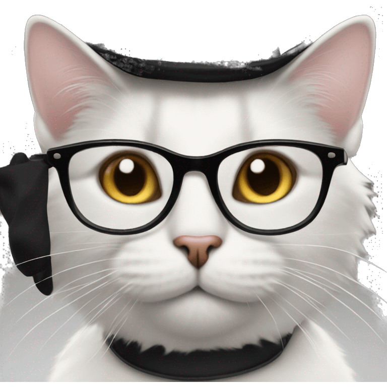 cat wih a col top hat and black glasse emoji