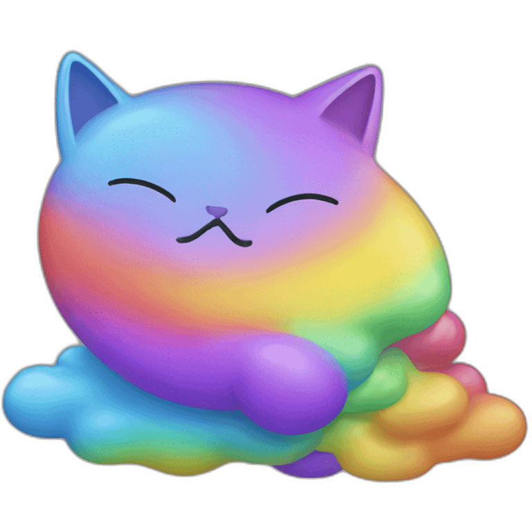 cat vomit rainbow emoji