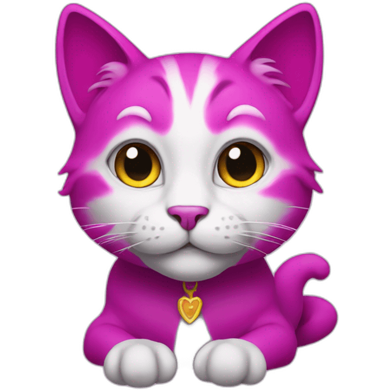 magenta magical cat emoji