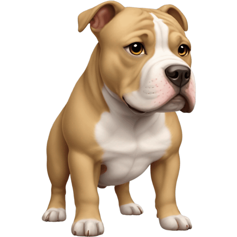 Perro american bully color café claro  emoji