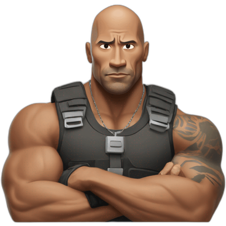 The rock qui joue a fortnite emoji