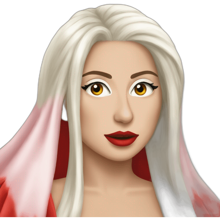 Lady gaga robe rouge emoji