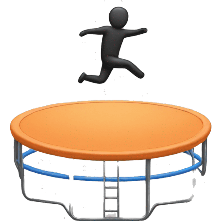 Trampoline with human legs emoji