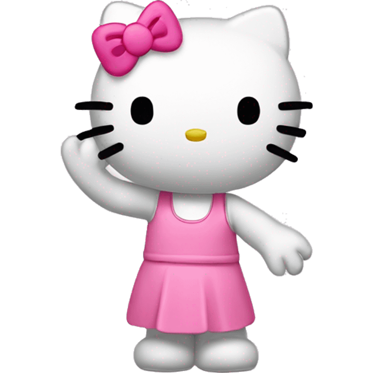 Hello kitty waving  emoji