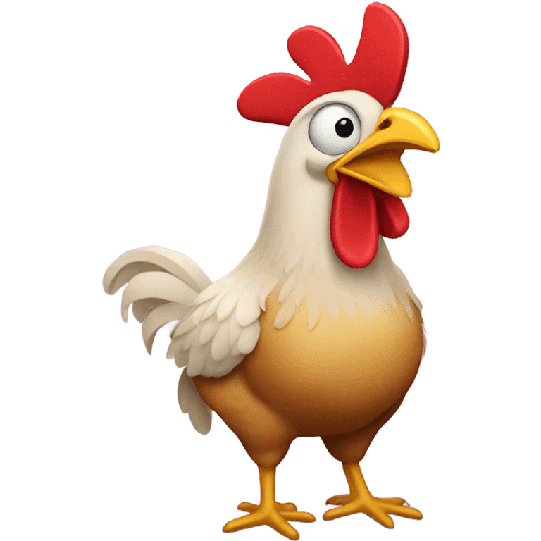 Chicken having a New Year’s Eve party emoji