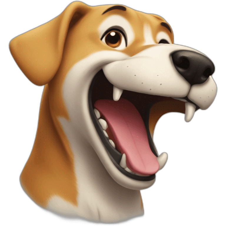 Dog laughing emoji