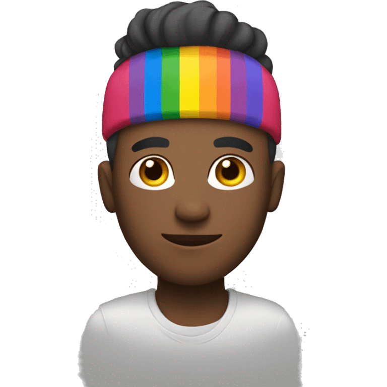 Gay man with a pride flag emoji