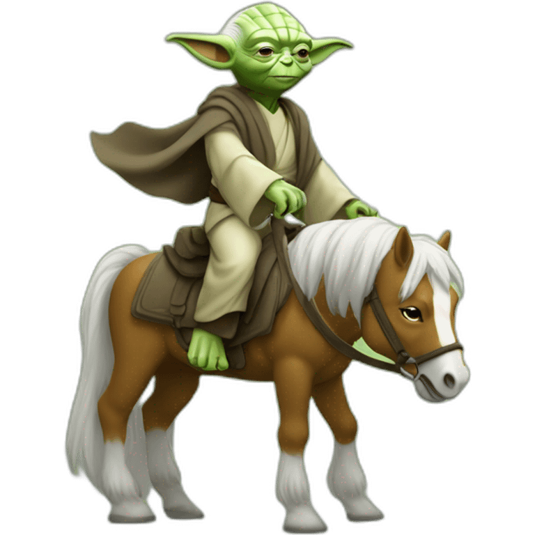 Yoda sur un cheval emoji