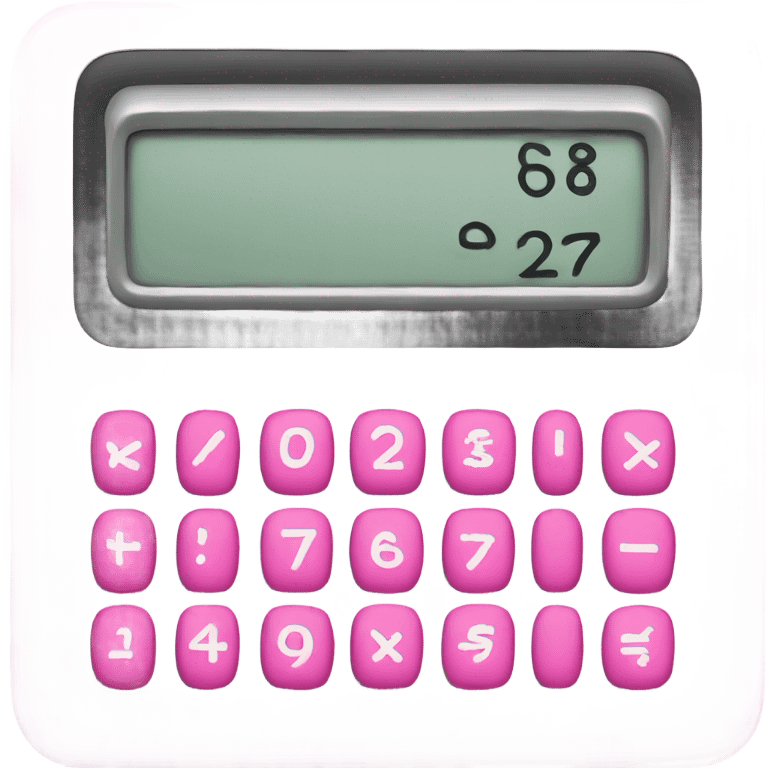 pink calculator emoji