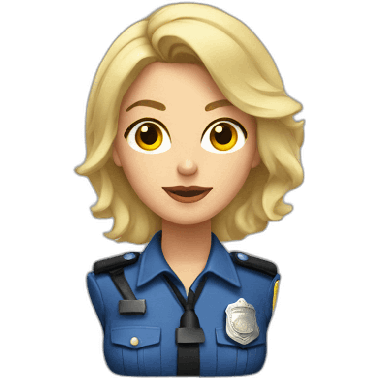 mujer policía rubia emoji