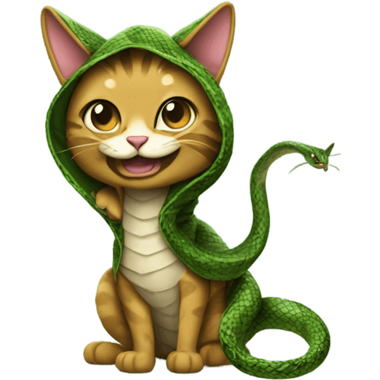 cat in a snake costume emoji