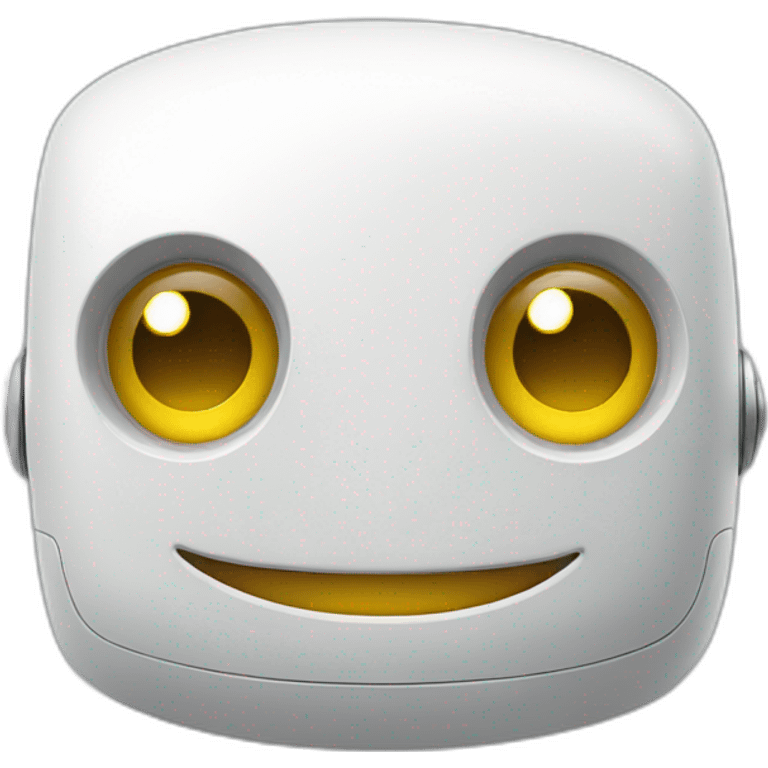 cute robot head with a smile emoji