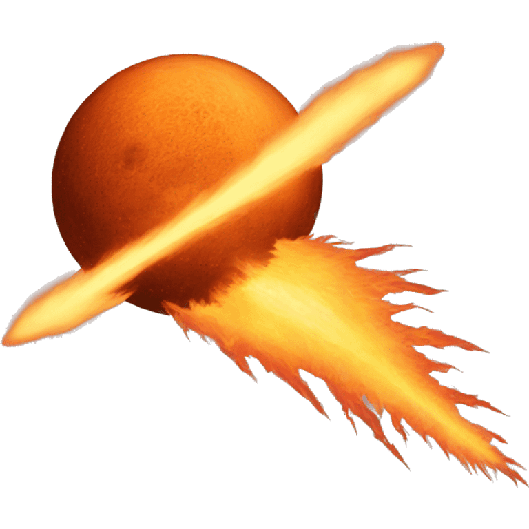 Planet comet flaming trail emoji