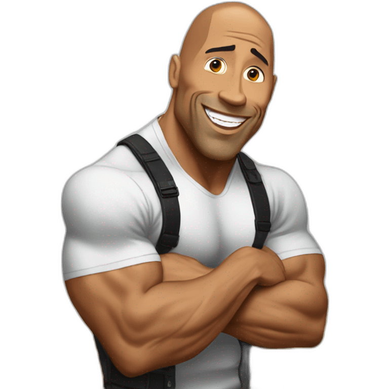 THE ROCK eat nuts and dance emoji