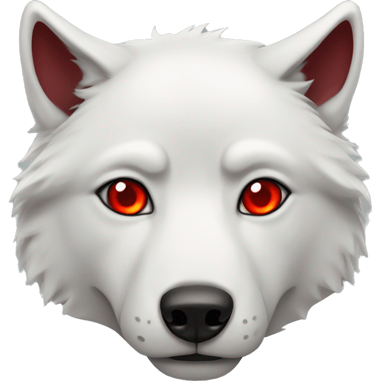 white wolf with red eyes  emoji