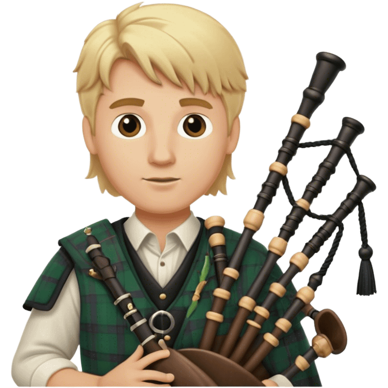 Blonde man with bagpipes emoji