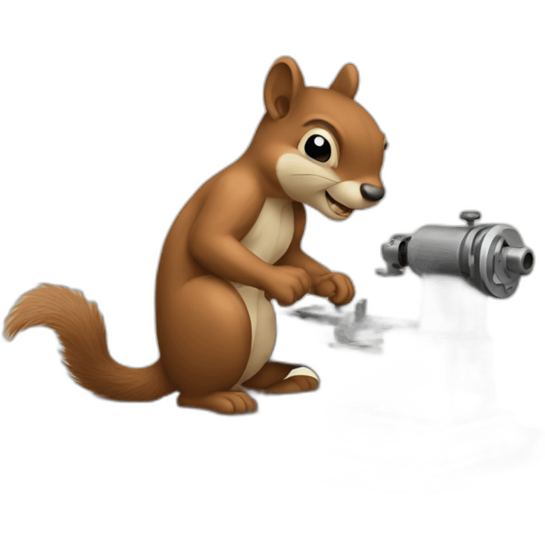 squirrel at a lathe emoji