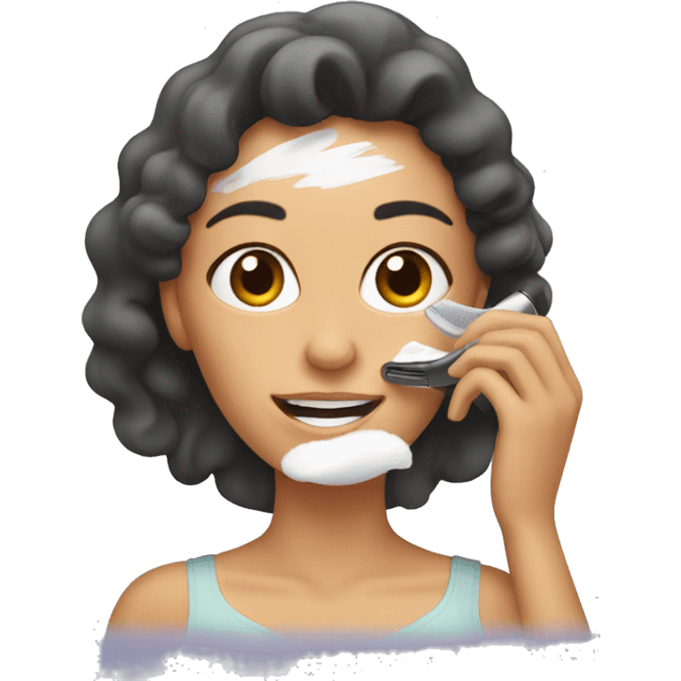 Woman shaving  emoji