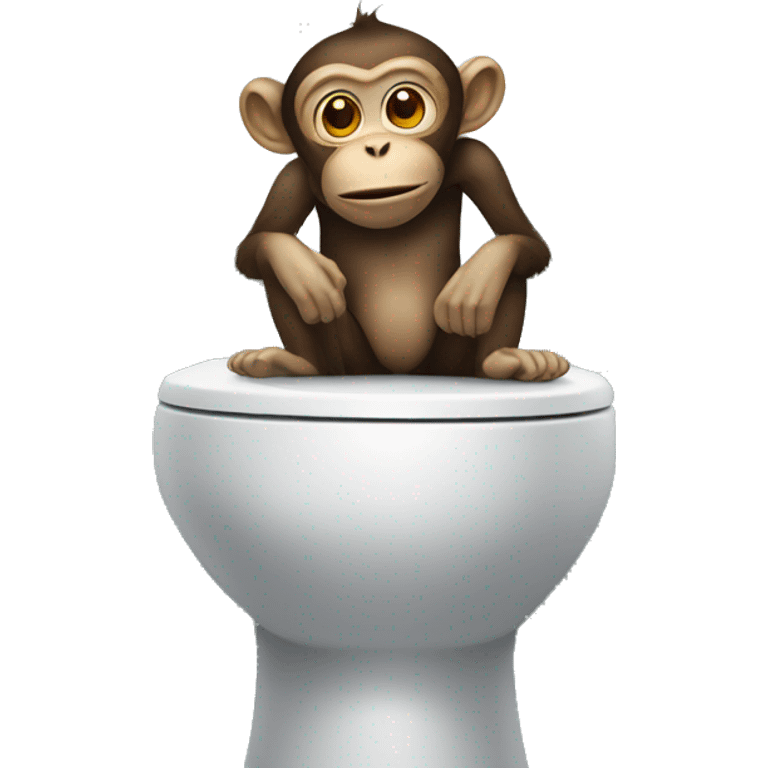 Monkey on a toilet emoji