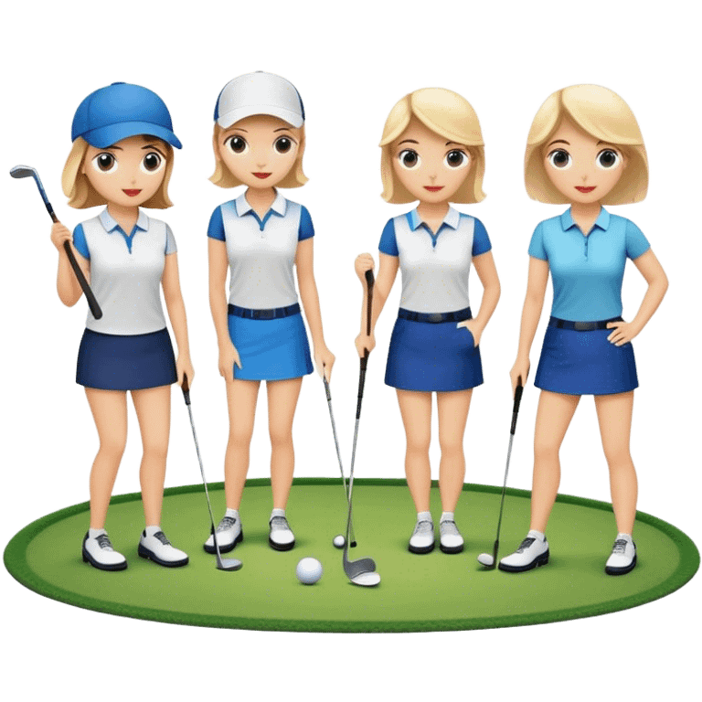 Golf people , female center emoji