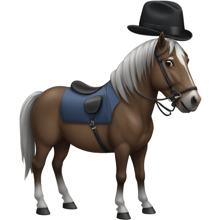 Horse wearing a suit emoji