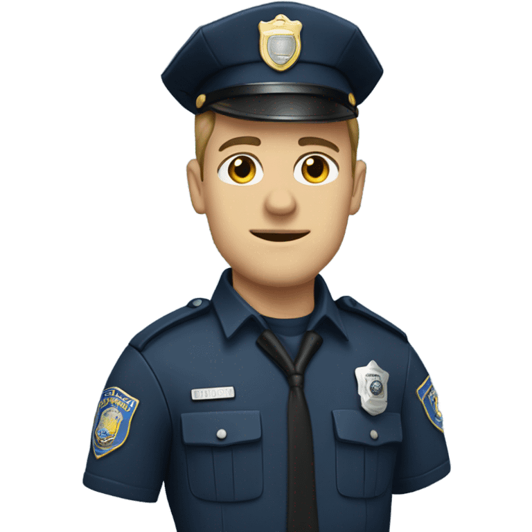 Caucasian cop emoji