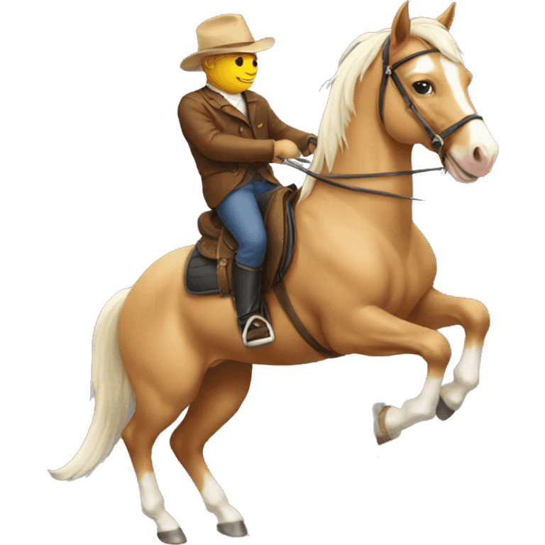 Cat riding a horse emoji