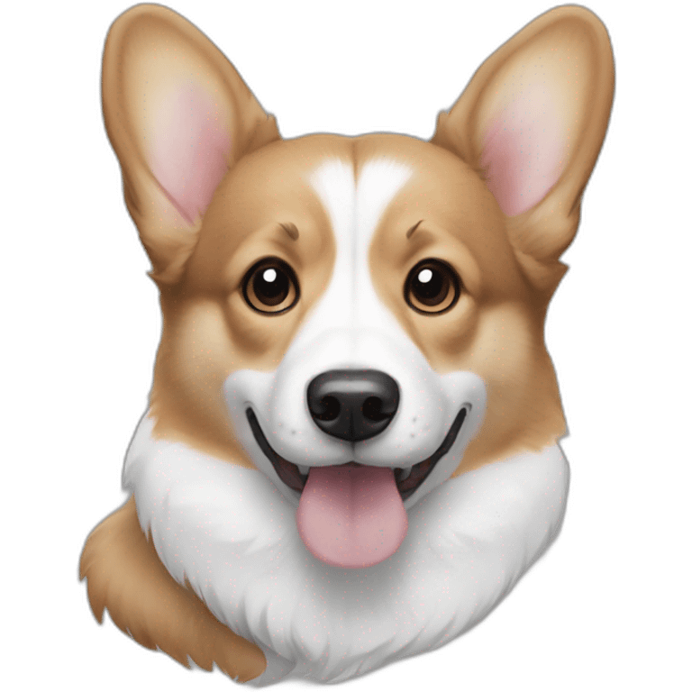 Black and white Corgi emoji