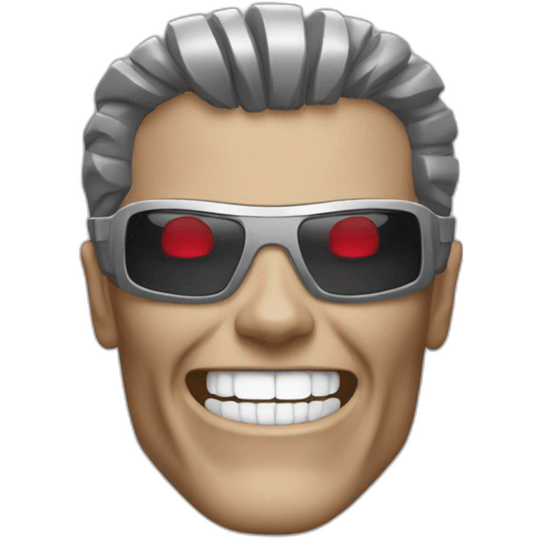 extremely happy terminator emoji