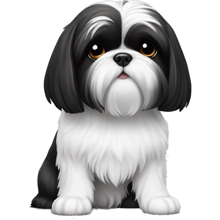 shih tzu Preto e branco emoji