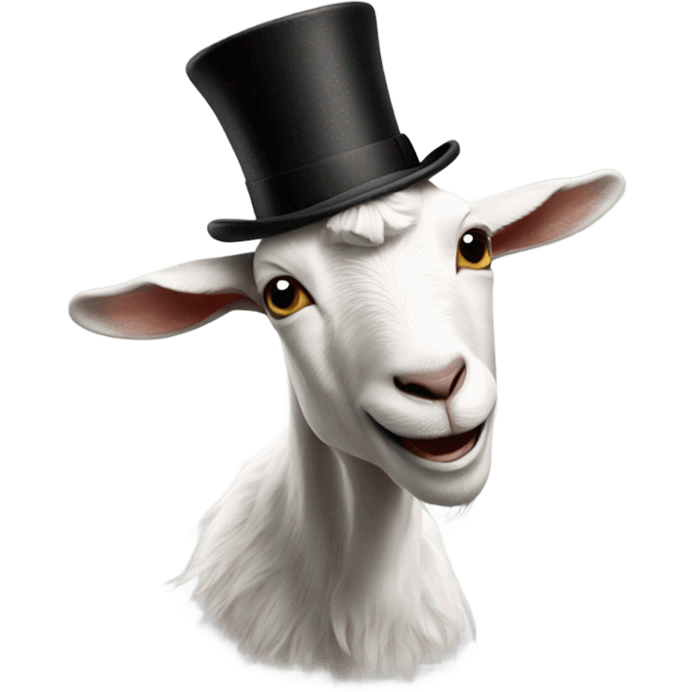 goat dancing with a top hat emoji