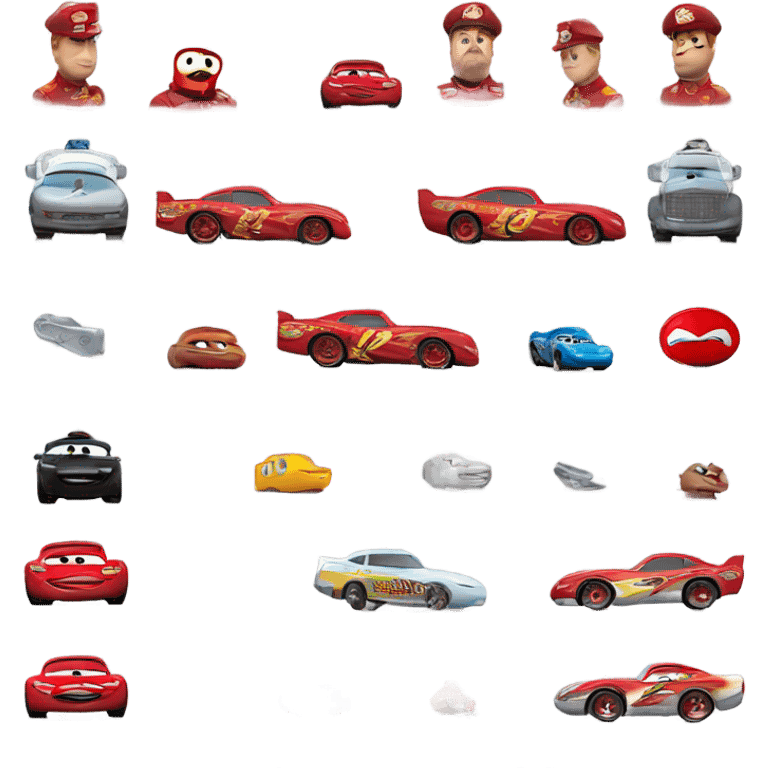 sad lightning Mcqueen mr.monopoly emoji