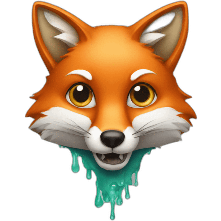 fox with virus emoji