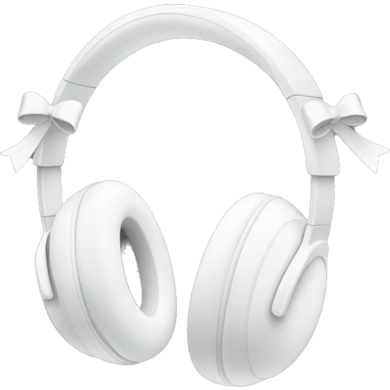 White headphones with bows emoji