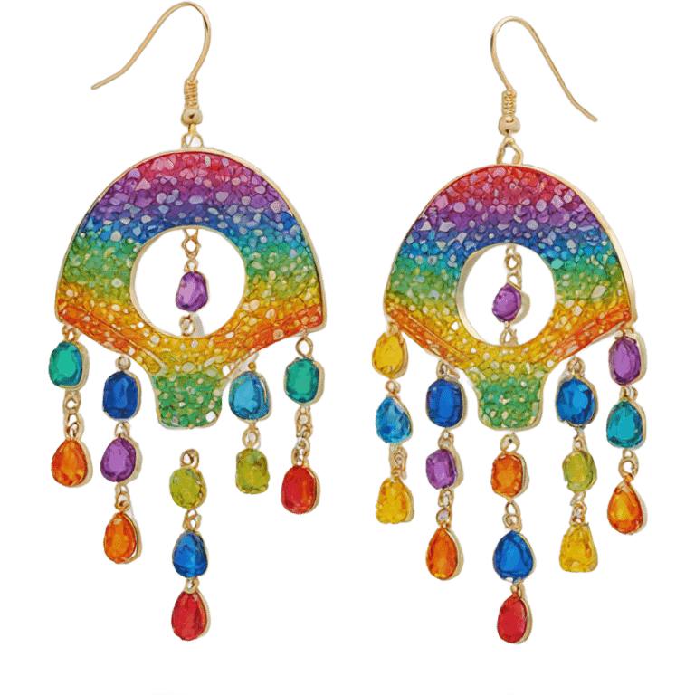 rainbow earrings emoji