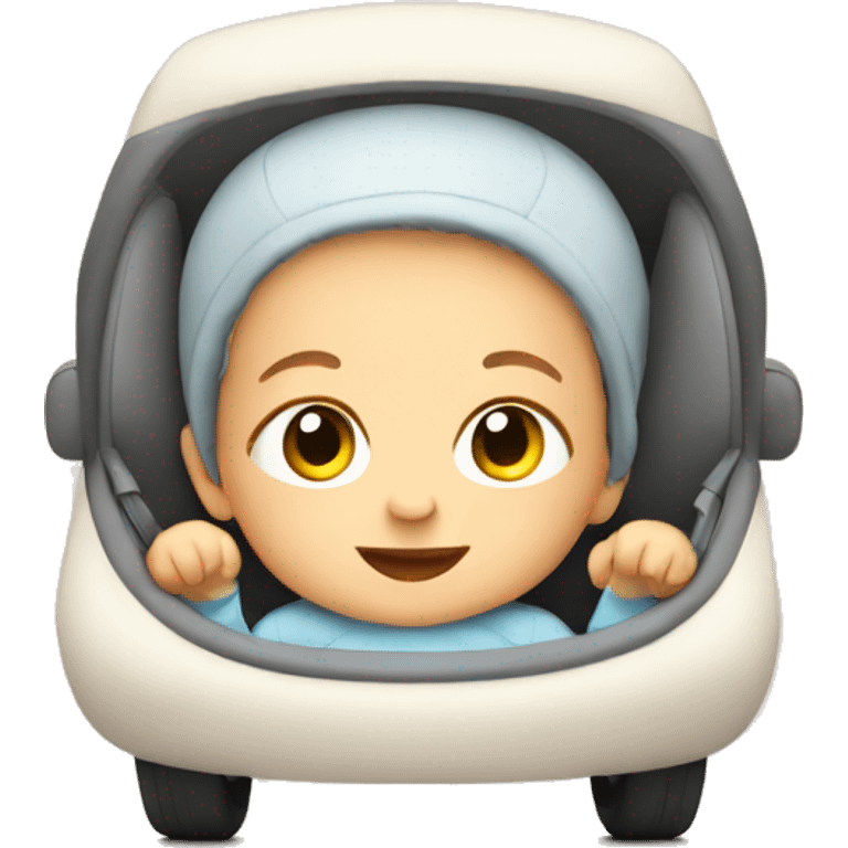 Baby in car emoji