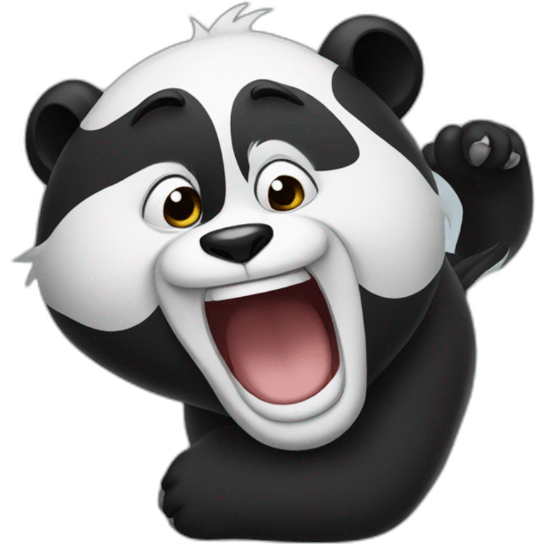 Laughing panda emoji