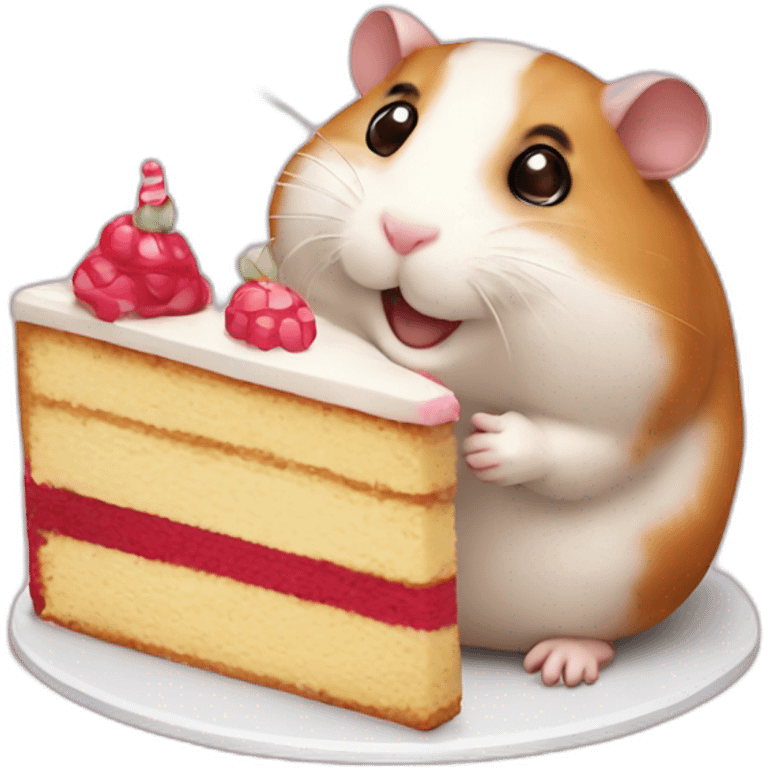 Hamster with cake emoji